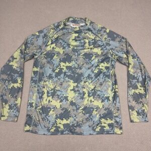 Simms SolarFlex COR3 Digital Camo Long Sleeve Fishing Shirt Mens Medium